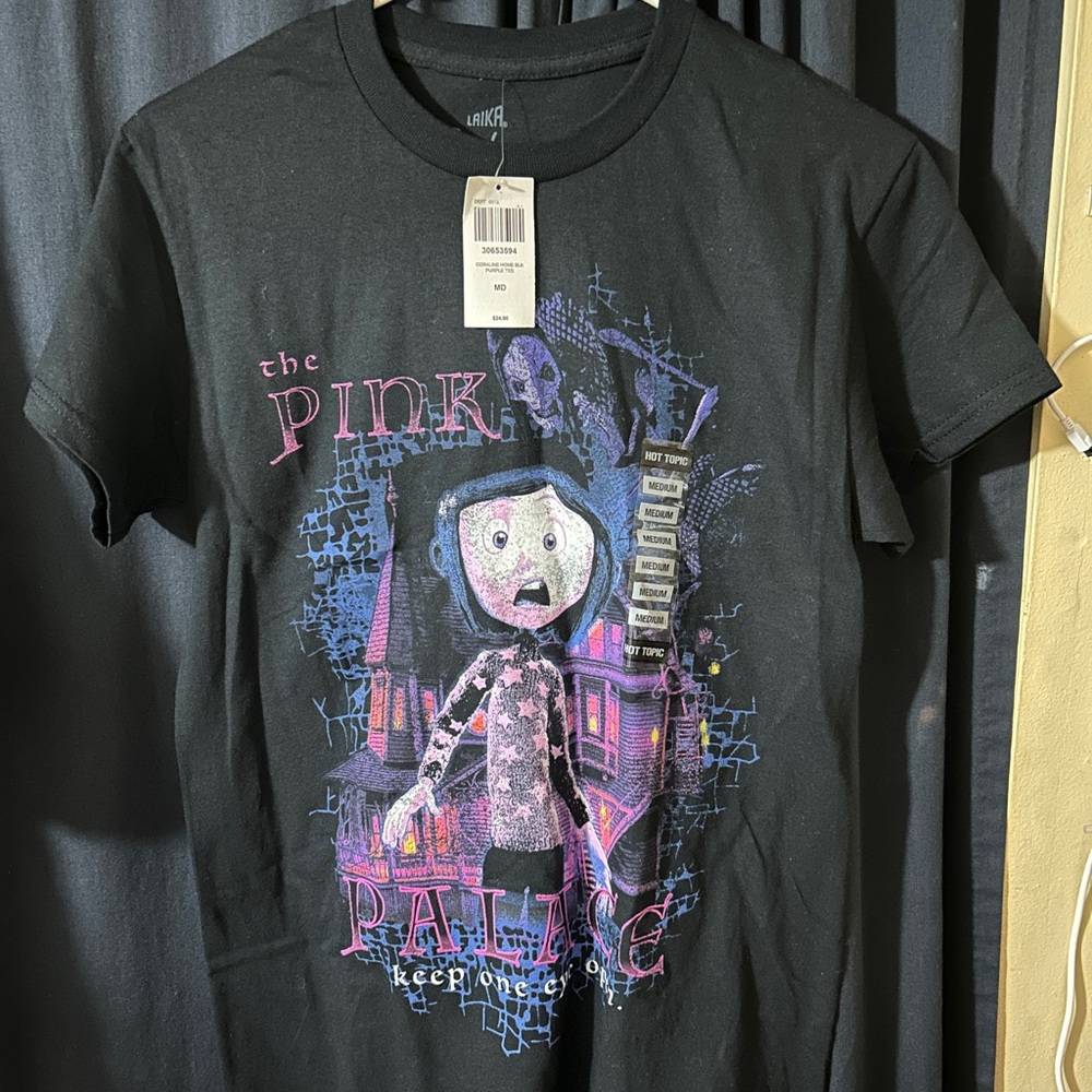 Coraline Black Purple and Pink Short Sleeve Tee Laika
